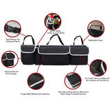 Car Trunk Organizer Oxford Adjustable Interior Accessories Back Seat Storage Bag 4 Pocket