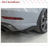 Car Rear Bumper Canards for Audi RS3 Sedan 2017-2019 Carbon Fiber Rear Splitters Cupwing Winglets Apron Diffuser Body Kits