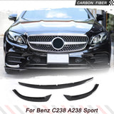 Carbon Fiber Car Front Bumper Lip Spoiler For Mercedes-Benz E Class C238 A238 Sport 2-Door Car Front Body Kits Raing Spoiler Lip
