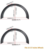 4Pcs 3.1"/80mm Universal Flexible Car Fender Flares Extra Wide Body Wheel Arches