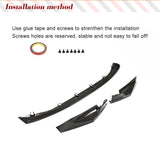 Car Front Bumper Lip Chin Spoiler for BMW 3 4 Series G80 M3 G82 G83 M4 2021 2022 Replacement Front Bumper Lip Apron Dry Carbon