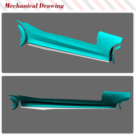 For Benz C257 CLS400 CLS550 CLS63 AMG 2018 2019 Carbon Fiber Racing Side Door Bumper Lip Rocker Plate Car Side Skirts Extensions