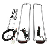 Motorcycle Saddlebag Lid Rack Top Rail Guard with Light For Harley Touring Model Electra Street Glide Road King 1994-2013 2012