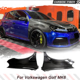 Carbon Fiber Car Front Side Fenders Flares for Volkswagen VW GOLF 6 VI MK6 2010-2013 Side Exterior Side Fender Vent Trims