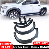 4WD Fender Flares Wheel Arch Glossy Mudguards for Isuzu Dmax 2021 2022 2023 Mudguard Double Cabin Car Accessories