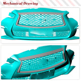 Real Carbon Fibe Front Racing Grill Grille For Infiniti Q50 Q50S 2018-2023 Car Front Bumper Grill Outline Trim Cover Overlay