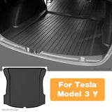 For Tesla Model 3 Y Rear Trunk Mat TPE Car Cargo Liner Pads Waterproof Protective Trunk Storage Mats Modely Car Accessories 2023