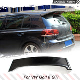 Carbon Fiber/ FRP Rear Roof Spoiler for Volkswagen VW Golf 6 VI MK6 GTI Only 2010-2013 Rear Roof Spoiler Window Extention Lip