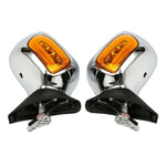 Motorcycle Rear View Mirrors LED Turn Signals For Honda Goldwing1800 GL1800 F6B 2013-2017