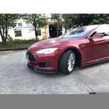 Carbon Fiber Front Lip Spoiler Head Bumper Guard for Tesla Model S 70D P85D 90D P100D Sedan 4 Door 2012-2017 R Style