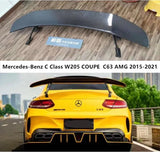FOR Mercedes Benz C Class W205 COUPE C63s AMG 2016-2021 GT STYLE Real CARBON FIBER REAR WING TRUNK LIP TAIL SPOILER Body Kit