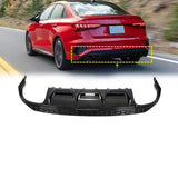 A3 S-LINE S3 Carbon Fiber Fibre Rear Bumper Lip Diffuser Fit For Audi A3 S-LINE S3 2021-2024