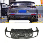 Dry Carbon Fiber Rear Lip Diffuser Spoiler For Porsche Panamera 971 2017 2018 2019 Forged Carbon Bumper Guard Car Styling