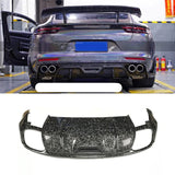 Dry Carbon Fiber Rear Lip Diffuser Spoiler For Porsche Panamera 971 2017 2018 2019 Forged Carbon Bumper Guard Car Styling