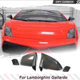 Dry Carbon Fiber Mirror Cover Caps For Lamborghini Gallardo LP550 LP560 LP570 2008-2014 Replacement Rear View Side Mirror Cover