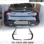 Carbon Fiber Rear Canard Fins for Infiniti Q60 Q60S 2016-2022 Coupe 2-Door Rear Bumper Side Vent Trim Canards Factory Outlet