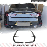 Carbon Fiber Rear Canard Fins for Infiniti Q60 Q60S 2016-2022 Coupe 2-Door Rear Bumper Side Vent Trim Canards Factory Outlet