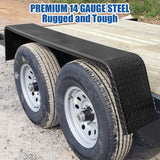 2Pcs Trailer Fenders, Heavy Duty Plate Steel Fenders for 13"-15" Wheels Tandem Axle Trailer