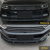 For Volkswagen Passat B8 2015-2022 3PCS Car Front Bumper Lip Body Kit Spoiler Splitter ABS Bumper Canard Bar Guard Auto Chin