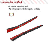 ABS Carbon Look / Gloss Black Rear Window Side Spoiler Wing for BMW X4 G02 2019 2020 Car Rear Side Spoiler Lip Wing Trim Cover