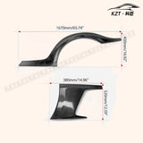 For Nissan High quality Fiber Glass R35 GTR 08-17 (17'Ver TS Style) Rear Fender Flares With Rear Bumper Add On