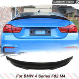 Carbon Fiber For BMW 4 Series F82 M4 Coupe 2Door 2014-2019 Rear Trunk Spoiler Boot Wing Lip HighKick Carbon Fiber Trunk Spoiler