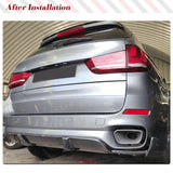 Carbon Fiber Car Rear Bumper Splitters Apron Flaps Fit for BMW F15 X5 M-Tech M-Sport 2014-2018 Rear Bumper Splitters Winglets