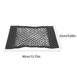 Car storage bag Trunk  Seat Elastic String Net Magic Sticker Universal Storage Bag Pocket Auto Organizer Seat Back Bag
