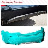 Rear Bumper Diffuser Lip Spoiler for BMW 4 Series G22 G23 M-Sport Coupe 2021 2022 Carbon Fiber Car Rear Diffuser Lip Chin Guard