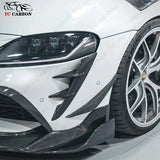 For Toyota GR Supra A90 A91 MK5 Carbon Fiber Car Front Bumper Wind knife Splitter Spoiler Canard Air Knife Surround Trim Body Kit