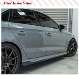Carbon Fiber Side Skirts Extension Lip Spoiler For Audi S3 RS3 8V 2017-2020 Car Rocker Panels Body Kits