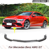 Carbon Fiber Car Front Bumper Lip Spoiler for Mercedes-Benz AMG X290 GT 43 50 53 2019 2020 Car Front Bumper Lip Spoiler