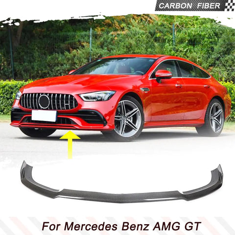 Carbon Fiber Car Front Bumper Lip Spoiler for Mercedes-Benz AMG X290 GT 43 50 53 2019 2020 Car Front Bumper Lip Spoiler