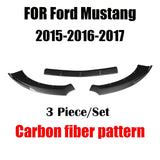 For Ford Mustang 2015-2017 Car Front Bumper Splitter Lip Diffuser Body Kit Spoiler Guard Spoiler Frontal Retrofit Accessories