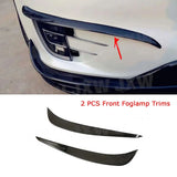For Tesla Model X 2016-2018 Carbon Fiber Car Trunk Bumper Canards Air Vent Trim Stripes Cover Stickers Splitters Car Styling