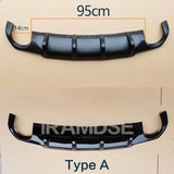 Rear Diffuser for Volkswagen Scirocco R GLossy BLack Car Body Kit R20 2009 - 2014 15 16 17 Plastic Splitter Lip Bumper Spoiler