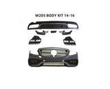 FOR BENZ W205 AMG C63 BODY KIT 14-16 (front bumper /grille /rear diffuser/exhaust pipe)