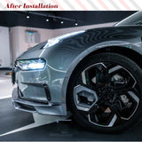 For Geely Zeekr 001 2021-2024 Carbon Fiber Trim Car Front Body Kits Shovel Front Lip Front Bumper Protector