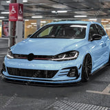 4PCS Front Bumper Lip Splitter Front Wind Knife Trim Cover for VW Golf MK7.5 GTI 2017 2018 2019 Car Body Kit Accessories Tuning