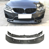 Carbon Fiber Front bumper Lip Spoiler for BMW 3 Series F80 M3 4 Series F82 F83 M4 2014-2018 Double Chin Shovel Guard
