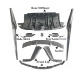 Real Carbon Fiber Body Kit For Ferrari 488 GTB 2015-2021 Front Bumper Lip Rear Diffuser Side Skirt Wind Knife Spoiler Lamp Cover