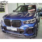 For BMW X5 G05 2018-2022 Carbon Fiber Car Front Bumper Lip Front lip Front Chin Spoiler Upgrade Body Kit