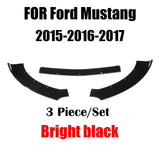 For Ford Mustang 2015-2017 Car Front Bumper Splitter Lip Diffuser Body Kit Spoiler Guard Spoiler Frontal Retrofit Accessories