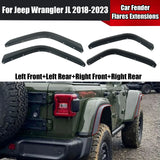 4PCS For Jeep Wrangler JL 2018-2023 Front Rear Car Wheel Fender Flares Arch Flaps Mudguard Splash Extensions Strips Trim