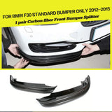 Carbon Fiber / FRP Front Bumper Splitters Flaps Apron Winglets For BMW 3Series F30 Standard Sedan 4 Door 2012 - 2018 Cupwings