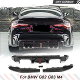 Dry Carbon Fiber Car Rear Bumper Diffuser Lip for BMW G82 G83 M4 2021 2022 Rear Bumper Diffuser Splitter Apron Flaps Valance Lip