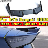 For BYD Seagull 2022 Body Kit Rear Trunk Wing Carbon Fiber Look DC Style Rear Trunk Spoiler Rear Wing Car Accessories