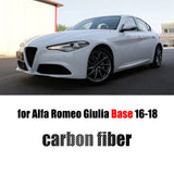 Carbon Fiber Front Grill Mesh Frame Cover for Alfa Romeo Giulia Base Sport Quadrifoglio Sedan 4 Door 2016 - 2018 Car Styling