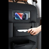 Car Seat Back Hanging Organizer Leather Auto Backseat Storage Bag With Cup Holder Universal Trash Bin Tissue Box Phone Pockets