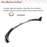 Real Carbon Fiber Front Bumper Lip Splittters For Tesla Model 3 2018-2023 Car Front Lip Chin Spoiler Apron Splitters Protector
